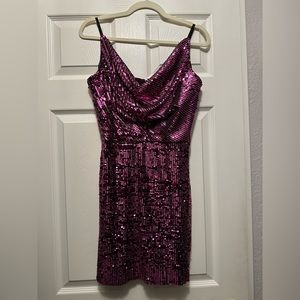 Dress the Population Paloma Sequin mini dress - Violet/Multi